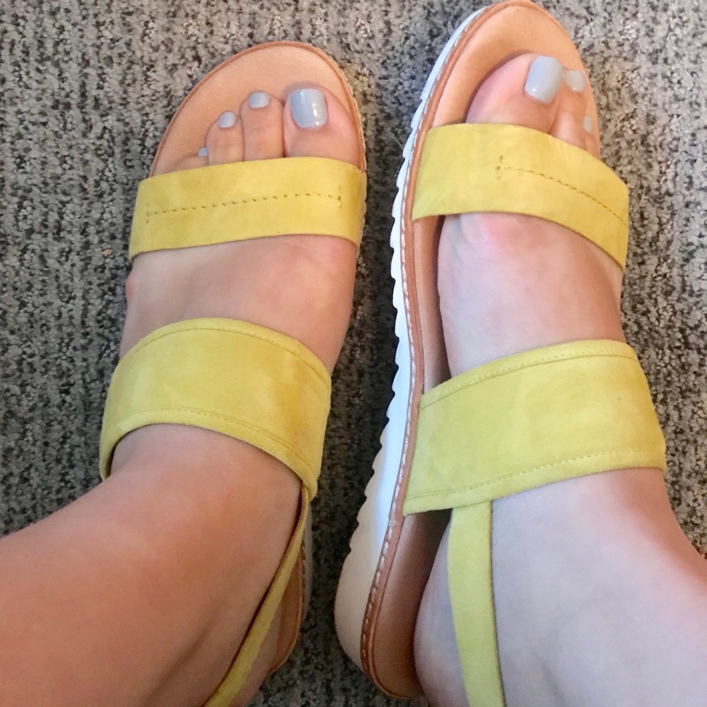 Yellow Strappy Sandals